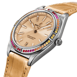 Breitling Chronomat Automatic 36 South Sea Brown Dial Brown Leather Strap Watch for Women - A10380611A1P1