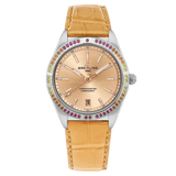 Breitling Chronomat Automatic 36 South Sea Brown Dial Brown Leather Strap Watch for Women - A10380611A1P1