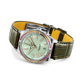 Breitling Chronomat Automatic 36 South Sea Green Dial Green Leather Strap Watch for Women - A10380611L1P1
