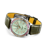 Breitling Chronomat Automatic 36 South Sea Green Dial Green Leather Strap Watch for Women - A10380611L1P1