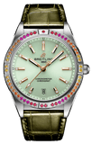 Breitling Chronomat Automatic 36 South Sea Green Dial Green Leather Strap Watch for Women - A10380611L1P1