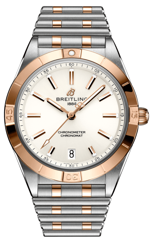 Breitling Chronomat Automatic 36 White Dial Two Tone Steel Strap Watch for Women - U10380101A1U1