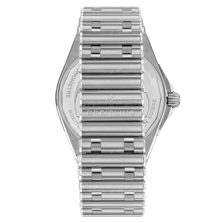 Breitling Chronomat GMT 40 Blue Dial Silver Steel Strap Watch for Men - A32398101C1A1
