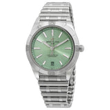 Breitling Chronomat Automatic 36 Green Dial Silver Steel Strap Watch for Women - A10380101L1A1