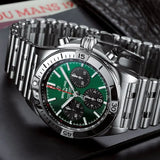 Breitling Chronomat B01 42mm Green Dial Silver Steel Strap Watch for Men - AB01343A1L1A1