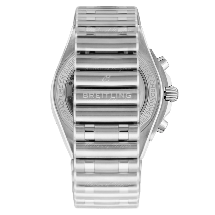 Breitling Chronomat B01 42 Brown Dial Silver Steel Strap Watch for Men - AB0134101K1A1