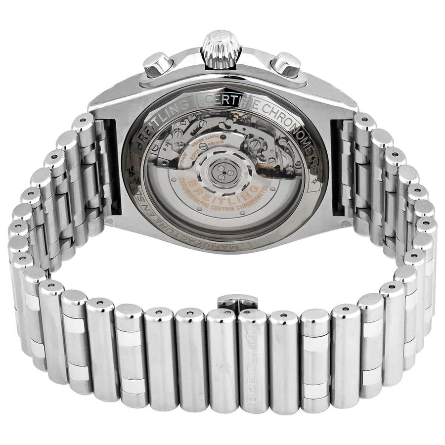 Breitling Chronomat B01 42 Brown Dial Silver Steel Strap Watch for Men - AB0134101K1A1