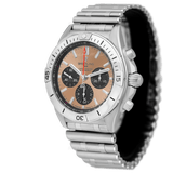 Breitling Chronomat B01 42 Brown Dial Silver Steel Strap Watch for Men - AB0134101K1A1