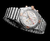 Breitling Chronomat B01 42 White Dial Silver Steel Strap Watch for Men - IB0134101G1A1