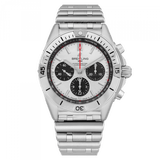 Breitling Chronomat B01 42mm Silver Dial Silver Steel Strap Watch for Men - AB0134101G1A1