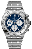 Breitling Chronomat B01 42 Six Nations Scotland Blue Dial Silver Steel Strap Watch for Men - AB0134A51C1A1