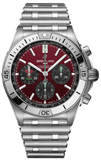 Breitling Chronomat B01 42 Six Nations Wales Red Dial Silver Steel Strap Watch for Men - AB0134A61K1A1
