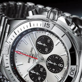 Breitling Chronomat B01 42mm Silver Dial Silver Steel Strap Watch for Men - AB0134101G1A1