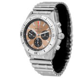 Breitling Chronomat B01 42 Brown Dial Silver Steel Strap Watch for Men - AB0134101K1A1