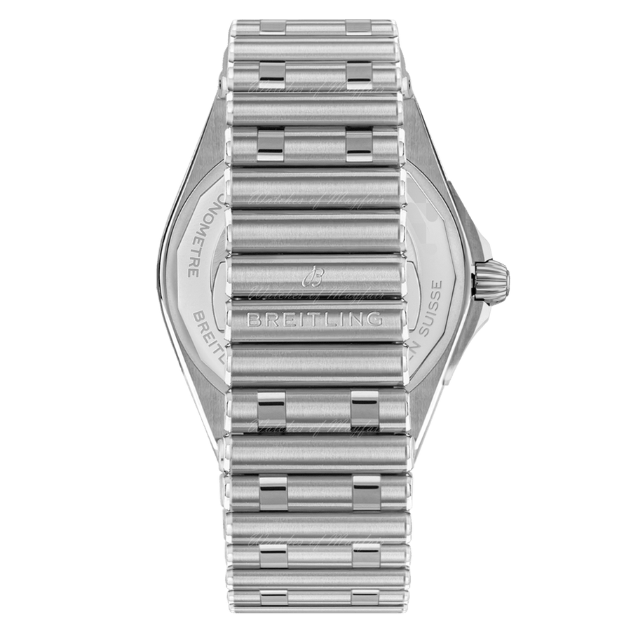 Breitling Chronomat GMT 40 Automatic Black Dial Silver Steel Strap Watch for Men - A32398101B1A1