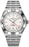 Breitling Chronomat GMT 40 White Dial Silver Steel Strap Watch for Men - A32398101A1A1