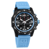 Breitling Endurance Pro Black Dial Light Blue Rubber Strap Watch for Men - X82310281B1S1