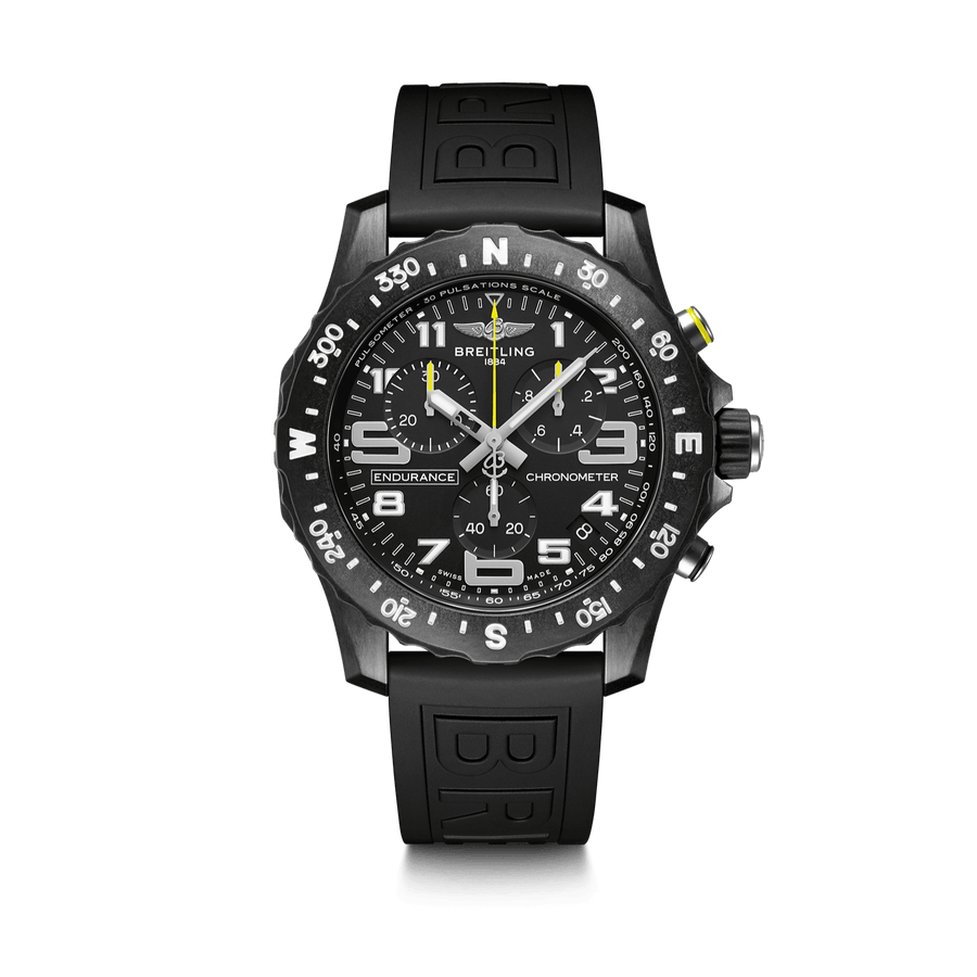 Breitling Endurance Pro Black Dial Black Rubber Strap Watch for Men - X82310E51B1S1