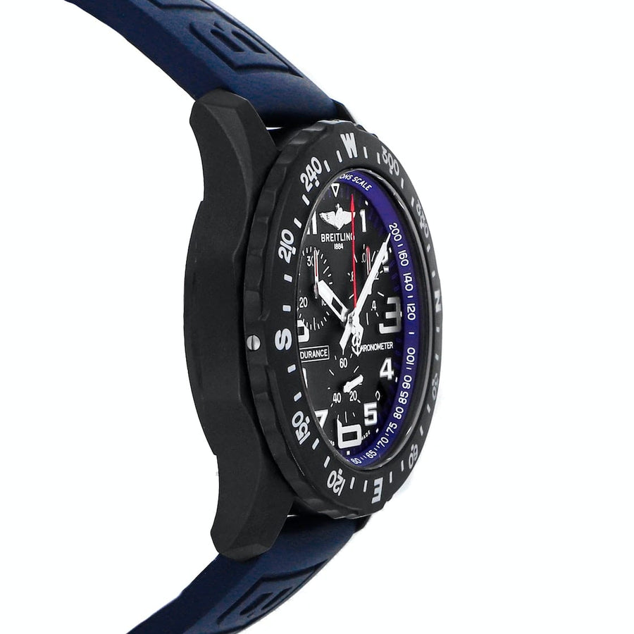 Breitling Endurance Pro Black Dial Blue Rubber Strap Watch for Men - X82310D51B1S1