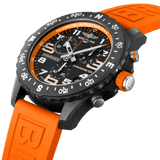 Breitling Endurance Pro Black Dial Orange Rubber Strap Watch for Men - X82310A51B1S1
