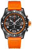 Breitling Endurance Pro Black Dial Orange Rubber Strap Watch for Men - X82310A51B1S1
