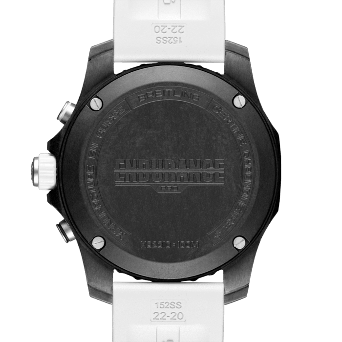 Breitling Endurance Pro Black Dial White Rubber Strap Watch for Men - X82310A71B1S1