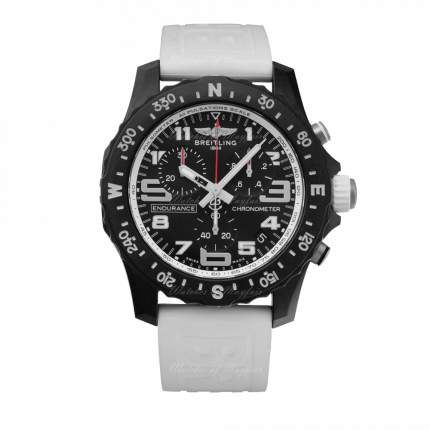 Breitling Endurance Pro Black Dial White Rubber Strap Watch for Men - X82310A71B1S1