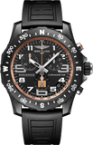 Breitling Endurance Pro Ironman Black Dial Black Rubber Strap Watch for Men - X823101B1B1S1