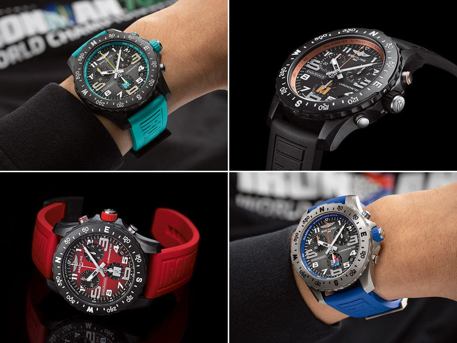 Breitling Endurance Pro Ironman World Championship Grey Dial Blue Rubber Strap Watch for Men - E823103A1M1S1