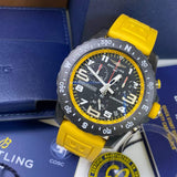 Breitling Endurance Pro Black Dial Yellow Rubber Strap Watch for Men - X82310A41B1S1