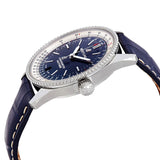 Breitling Navitimer Automatic 38mm Blue Dial Blue Leather Strap Mens Watch - A17325211C1P1