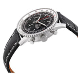 Breitling Navitimer 1 Chronograph 41mm Automatic Black Dial Black Leather Strap Mens Watch - A13324121B1P1