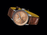 Breitling Navitimer Automatic 35 Brown Dial Brown Leather Strap Watch for Men - A17395201K1P1