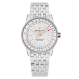 Breitling Navitimer Automatic 35 White Dial Silver Steel Strap Watch for Men - A17395F41G1A1