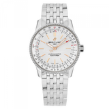 Breitling Navitimer Automatic 35 White Dial Silver Steel Strap Watch for Men - A17395F41G1A1