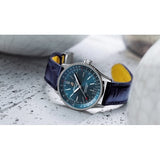 Breitling Navitimer Automatic 35 Blue Dial Blue Leather Strap Watch for Men - A17395161C1P1