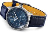 Breitling Navitimer Automatic 35 Blue Dial Blue Leather Strap Watch for Men - A17395161C1P1