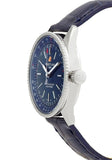 Breitling Navitimer Automatic 35 Blue Dial Blue Leather Strap Watch for Men - A17395161C1P1