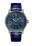 Breitling Navitimer Automatic 35 Blue Dial Blue Leather Strap Watch for Men - A17395161C1P1
