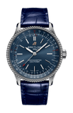 Breitling Navitimer Automatic 35 Blue Dial Blue Leather Strap Watch for Men - A17395161C1P1