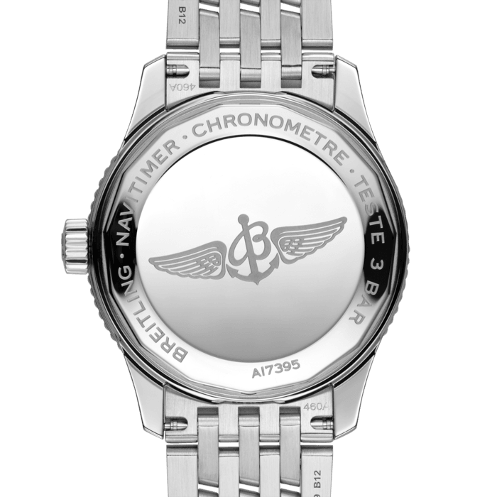 Breitling Navitimer Automatic 35 White Dial Silver Steel Strap Watch for Men - A17395F41G1A1