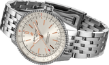 Breitling Navitimer Automatic 35 White Dial Silver Steel Strap Watch for Men - A17395F41G1A1