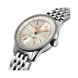 Breitling Navitimer Automatic 35 White Dial Silver Steel Strap Watch for Men - A17395F41G1A1