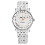 Breitling Navitimer Automatic 35 White Dial Silver Steel Strap Watch for Men - A17395F41G1A1