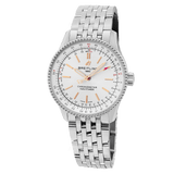 Breitling Navitimer Automatic 35 White Dial Silver Steel Strap Watch for Men - A17395F41G1A1