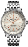 Breitling Navitimer Automatic 35 White Dial Silver Steel Strap Watch for Men - A17395F41G1A1