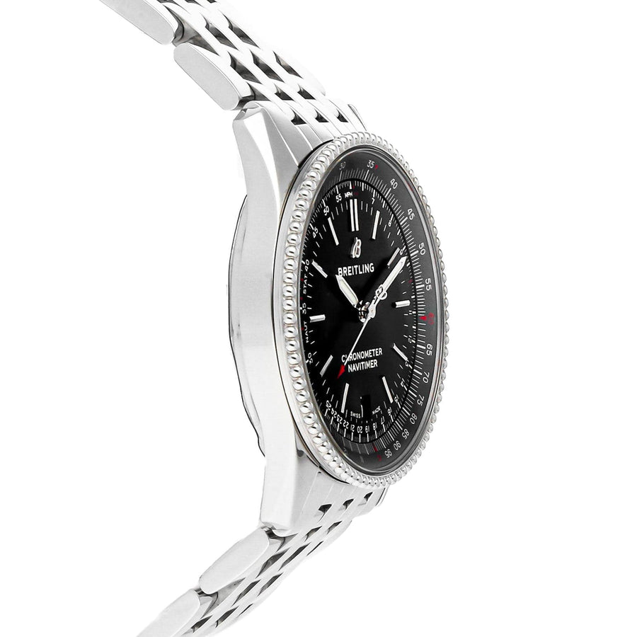 Breitling Navitimer Automatic 38mm Black Dial Stainless Steel Mens Watch - A17325241B1A1