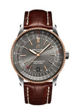 Breitling Navitimer Automatic 41 Grey Dial Brown Leather Strap Watch for Men - U17326121M1P1