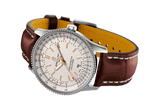 Breitling Navitimer Automatic 41 White Dial Brown Leather Strap Watch for Men - A17326211G1P2