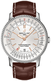 Breitling Navitimer Automatic 41 White Dial Brown Leather Strap Watch for Men - A17326211G1P2
